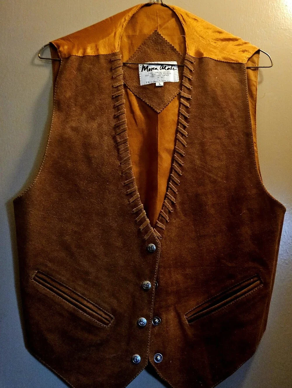Womens  Brown Suede Vest